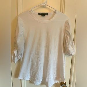 Veronica Beard Jeans | Waldorf Ruched-Sleeve Tee